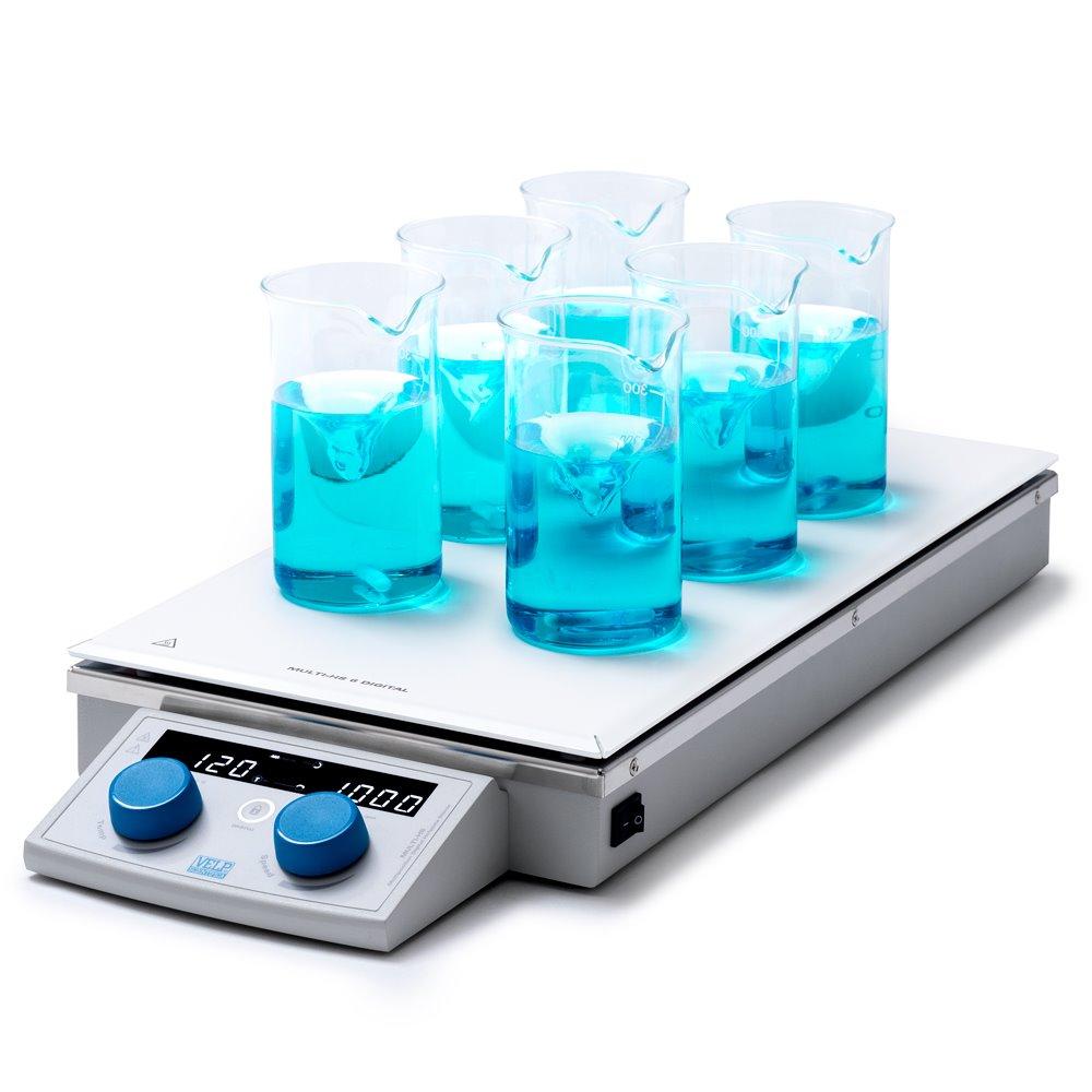 Agitador magnético com aquecimento, Digital Multi-posição MULTI-HS 6/15