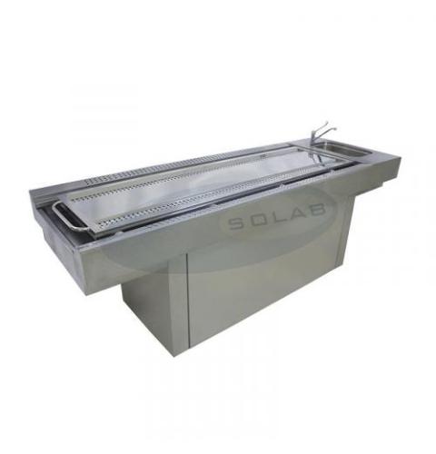 Mesa Necropsia com Exaustor e Bandeja Móvel