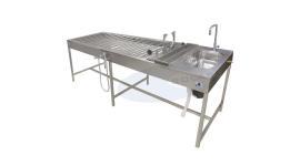Mesa Necropsia Suporte Craniano e Triturador