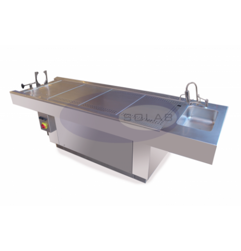 Mesa para Necropsia Suporte Craniano Triturador Hidroaspirador 